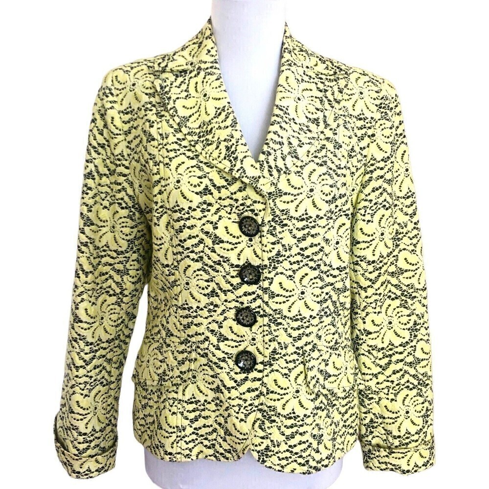 Juliana Collezione Floral Lace Blazer size 6